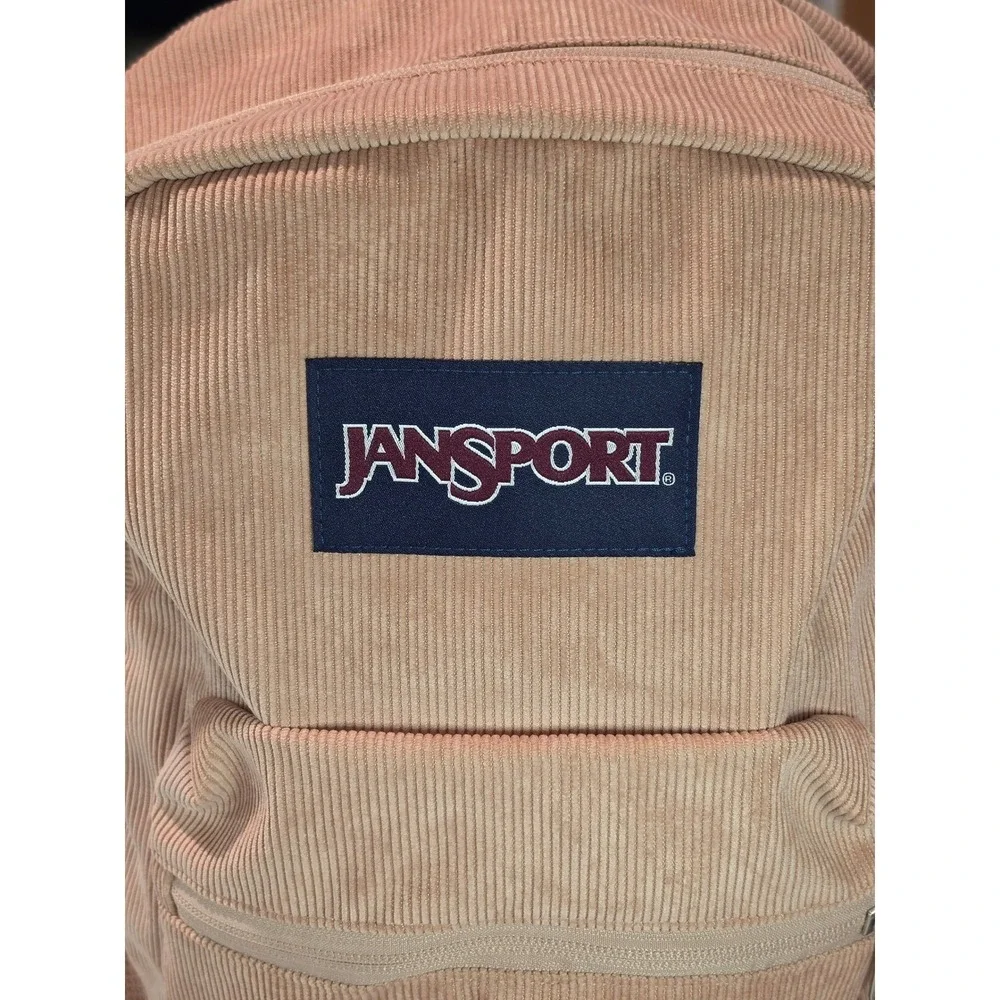 JanSport Cross Town Plus Remix Misty Rose Corduroy Backpack 15in Laptop